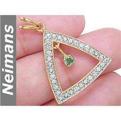 Vintage Certified 3.75 ct Sapphire & Ruby Pendant 14kt