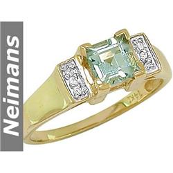 USGL Certified .75 ct Citrine & Diamond Ring 14kt Gold