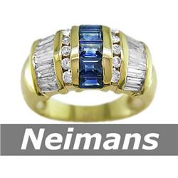 Gem .75 ct Emerald & Diamond Ring 14k Gold USGL