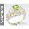 Image 1 : Certified 1.00 ct Peridot Solitaire Pendant 14kt Gold