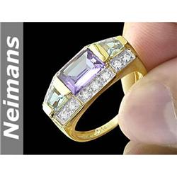 1.00 ct Sapphire & Diamond Cross Pendant 14kt