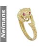 Image 1 : Vintage 1.50 ct Ruby & Diamond Ring 14kt Gold USGL CERT