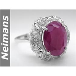 USGL Certified 4.75 ct Yellow & White Sapphire Ring 14K