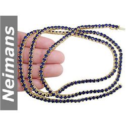 Certified 84.00 ct Sapphire Necklace 14kt Gold