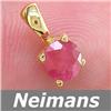 Image 1 : Gem Certified .50 ct Ruby Solitaire Pendant 14kt Gold