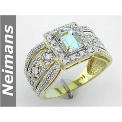 Certified 1.00 ct Aquamarine Solitaire Pendant 14k Gold