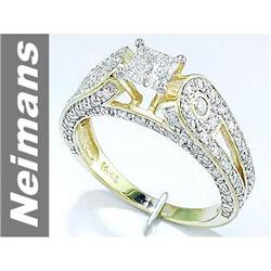 USGL Certified .50 ct Blue Diamond Cocktail Ring 14kt