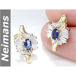 USGL Certified .75 ct Sapphire & Diamond Ring 14kt Gold