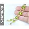 Image 1 : USGL Certified 12.25 ct Peridot Cocktail Bracelet 14kt