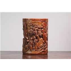 Figure Story Bamboo Brush Pot