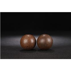 Pair of Agarwood Balls