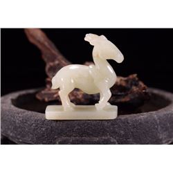 Hetian Jade Deer Ornament