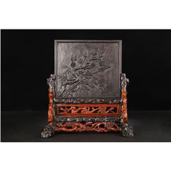 Rosewood Plaque Embeded Yellow Pear Wood