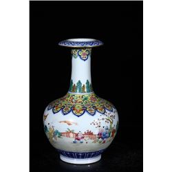 Famille Rose Vase, Daqing-Kangxi-Nianzhi Mark