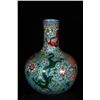 Image 7 : Enameled Floral Dragon Pattern Bottle Vase, Yongzheng-Nianzhi Mark