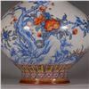 Image 3 : Sapphire Blue Floral and Bird Double Ear Vase, Daqing-Qianlong-Nianzhi Mark
