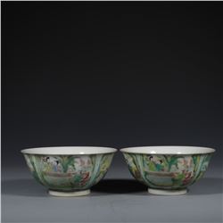 Famille Rose Figure Story Bowl, Daqing-Yongzheng-Nianzhi Mark