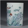 Image 2 : Clashingcolor Floral Pattern Brush Pot, Daqing-Yongzheng-Nianzhi Mark