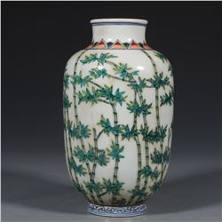 Bamboo Pattern Vase, Daqing-Yongzheng-Nianzhi Mark