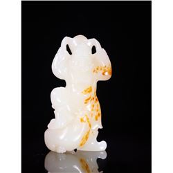 Hetian Jade Beast Arhat Ornament