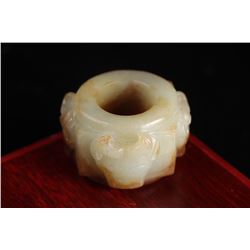 Hetian Jade Beast Thumb Ring