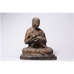 Gilt-Lacquer Bronze Arhat Statue