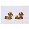 Image 3 : Pair of Golden Goat Ornaments