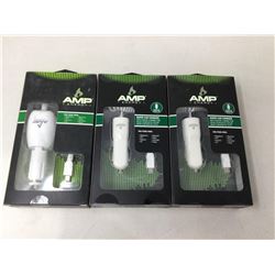 Amp Energy Android Rapid Car Charger (3ct)