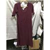 Image 1 : Daily Ritual Burgandy Ribbed Dress with Bottom Slit (M)