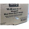Image 2 : Case of Circle K 10.25in wrapped Blue Giant Spoon Straws