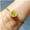 Image 2 : 10K Yellow Gold Dark Yellow Diamond(0.32ct) Heart Shaped Diamond Ring (~Size 5.75)(Ring is resizable