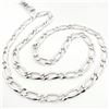 Image 1 : Silver Figaro Necklace (~length 22inches) (~weight 25.4g), Suggested Retail Value $1000 (Estimated S