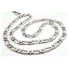 Image 2 : Silver Figaro Necklace (~length 22inches) (~weight 25.4g), Suggested Retail Value $1000 (Estimated S
