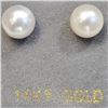 Image 2 : 14K Yellow Gold Pearl Earrings, Made in Canada, Suggested Retail Value $160