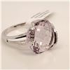 Image 3 : Silver Pink Amethyst White Topaz(9.9ct) Ring, Suggested Retail Value $240 (Estimated Selling Price f