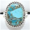 Image 1 : Silver Turquise(7.9ct) Ring (~weight 3.7g), Suggested Retail Value $200