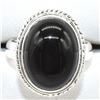Image 1 : Silver Black Onyx(9.2ct) Ring (~weight 6.05g), Suggested Retail Value $200