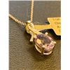 Image 4 : 10K WG Genuine Amethyst Diamond Pendant Necklace with Appraisal certificateÂ  $1650.00