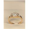 Image 3 : Ladies Solitaire  mutli stone 14K gold plate engagement ring