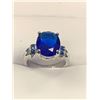 Image 1 : Ladies Sterling Silver Blue Topaz Style 1.2 carat ring