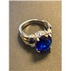 Image 3 : Ladies Sterling Silver Blue Topaz Style 1.2 carat ring