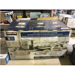 Kirkland 10-Piece 5-Ply Stainless Steel Cookware Set