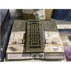 Manor House Brushed Nickel Finish Floor Registers 2-PackÂ 