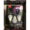 Image 1 : Globe Wi-Fi A19 Color Changing Tunable LED Bulbs in White 3-Pack