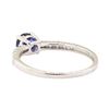 Image 3 : 0.90 ctw Blue Sapphire and Diamond Ring - 14KT White Gold