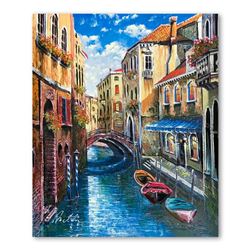 Anatoly Metlan, "Venice" Hand Signed Limited Edition Serigraph on Paper with Let
