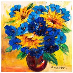 Yana Korobov, "Trueness of Feelings" Original Acrylic Painting on Canvas, Hand S