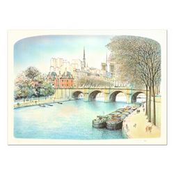 Rolf Rafflewski, "Seine II" Limited Edition Lithograph, Numbered and Hand Signed