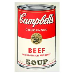 Andy Warhol "Soup Can 11.49 (Beef w/Vegetables)" Silk Screen Print from Sunday B