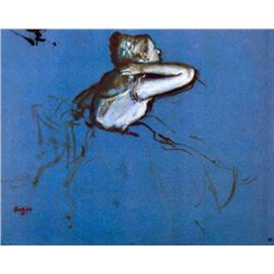 Edgar Degas - Sitting Dancer In Profile With Hand On Her Neck